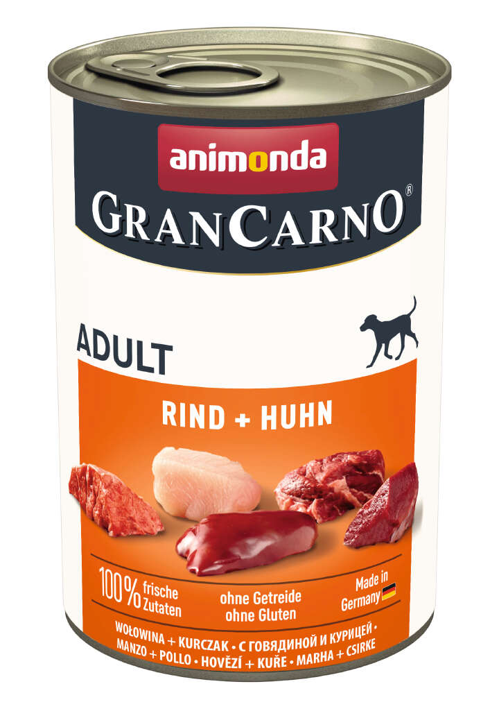 animonda Hunde-Nassfutter GranCarno Adult Rind + Huhn